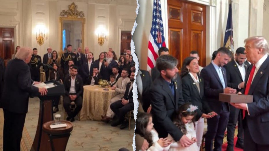 trump-meets-freed-israeli-hostages,-calls-them-‘heroes’-in-white-house-ceremony