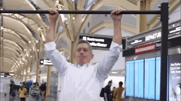 trump-cabinet-members-do-pull-ups-at-airport-to-launch-$1b-family-travel-program-nationwide